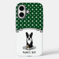 Niedlich Mamas Boy Boston Terrier (schwarz)