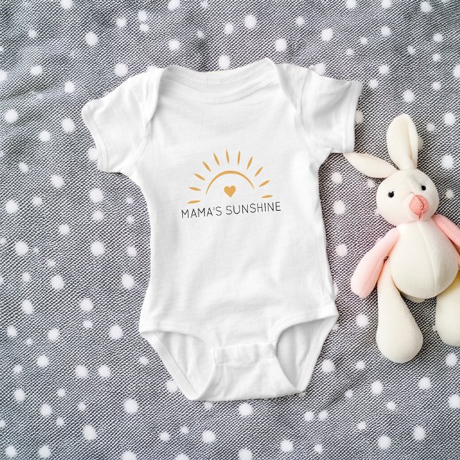 Niedlich Mamas Sonnenschein Personalisiert Baby Strampler (Cute Mama's Sunshine Personalized Baby Bodysuit)