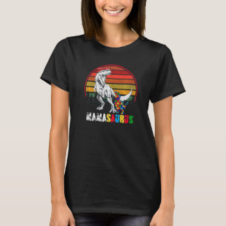 Niedlich Mamasaurus T Rex Dinosaur Mama Autism Awa T-Shirt