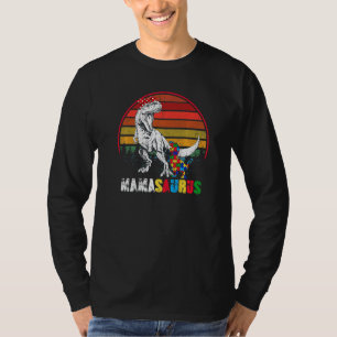 Niedlich Mamasaurus T Rex Dinosaur Mama Autism Awa T-Shirt