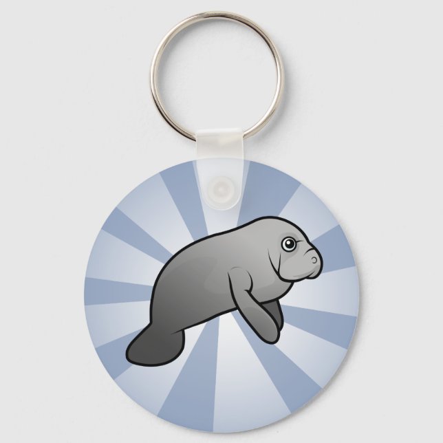 Niedlich Manatee Schlüsselanhänger (Vorderseite)