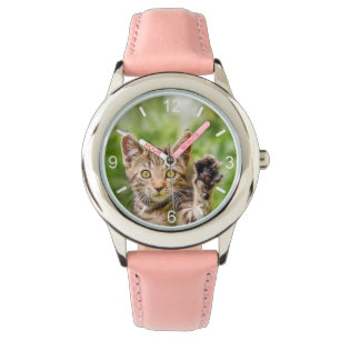 Niedlich Maneki Neko Katzenkätzchen Funny Gewirbel Armbanduhr