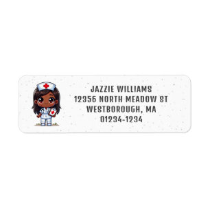 Niedlich Manga Black Nurse Brown Eyes Custom