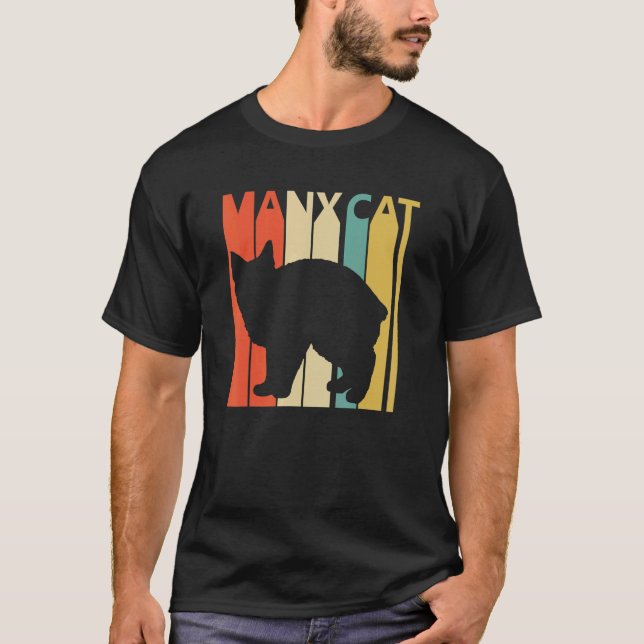 Niedlich Manx Cat T-Shirt (Vorderseite)