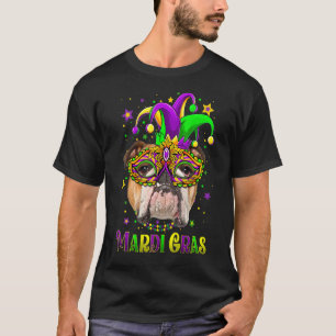 Niedlich Mardi Gras Carnival English Bulldog Dog M T-Shirt