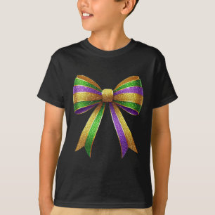 Niedlich Mardi Gras Fat Coquette Bow Dienstag Kind T-Shirt