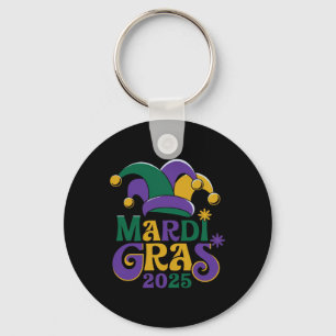 Niedlich Mardi Gras Mask Fun 2025 Schlüsselanhänger