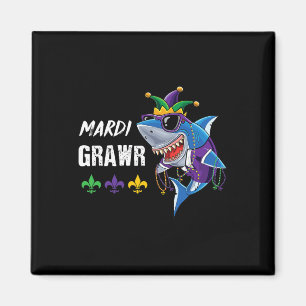 Niedlich Mardi Gras Shark New Orleans Magnet