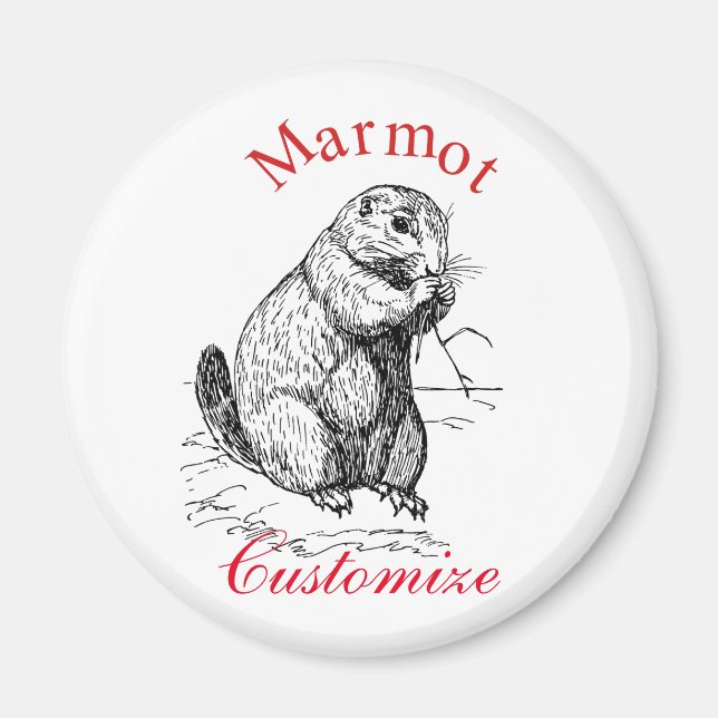 Niedlich Marmot Animal Thunder_Cove Magnet (Vorne)