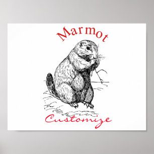 Niedlich Marmot Animal Thunder_Cove Poster