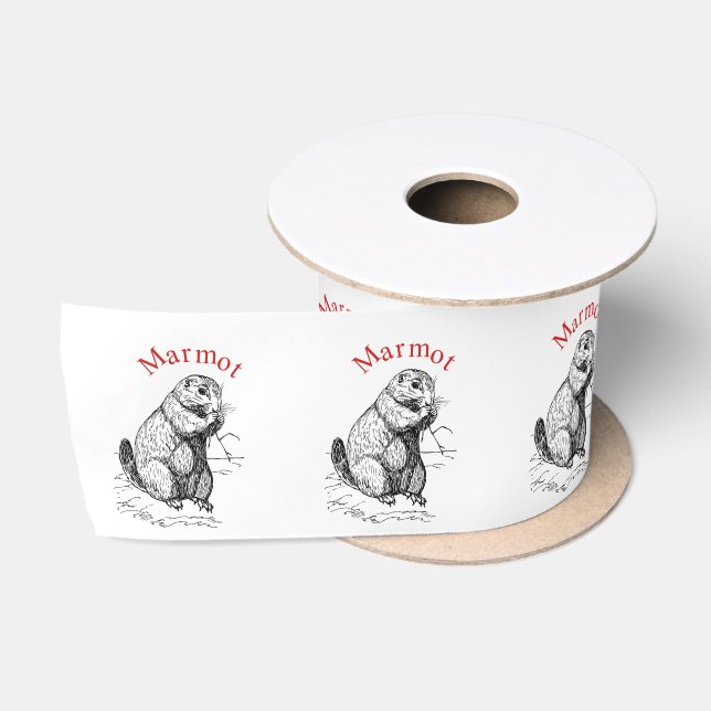 Niedlich Marmot Animal Thunder_Cove Satinband (Spule)