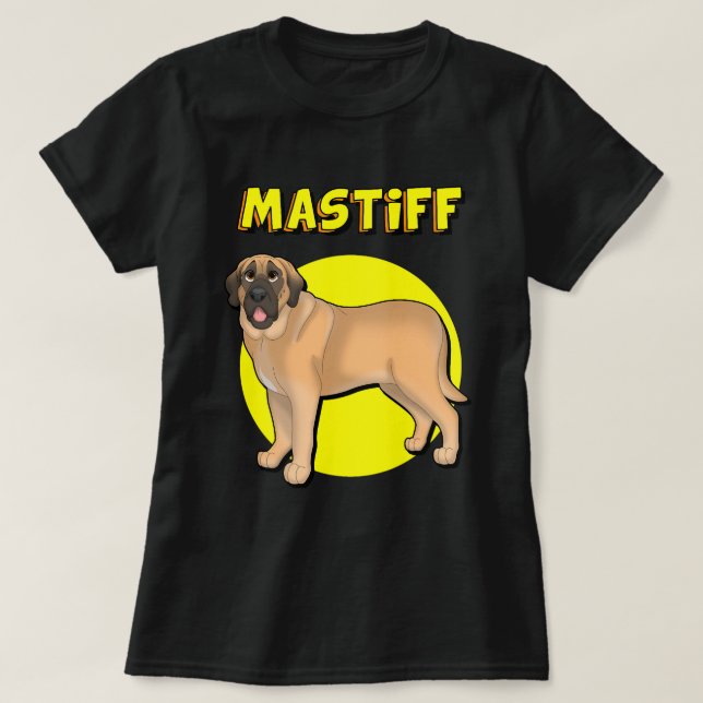 Niedlich Mastiff T-Shirt (Design vorne)