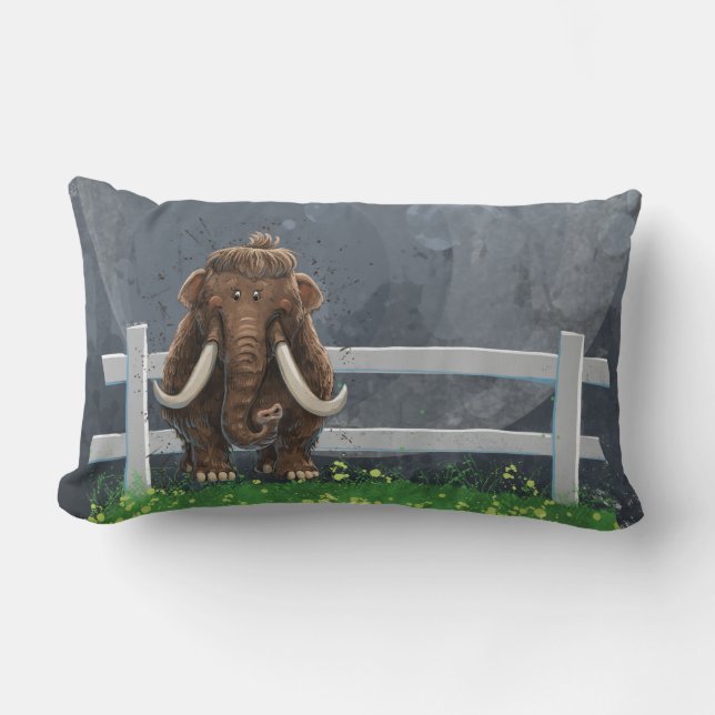Niedlich Mastodon Lendenkissen (Vorderseite)
