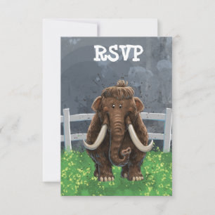 Niedlich Mastodon RSVP Karte