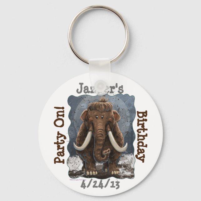 Niedlich Mastodon Schlüsselanhänger (Vorderseite)