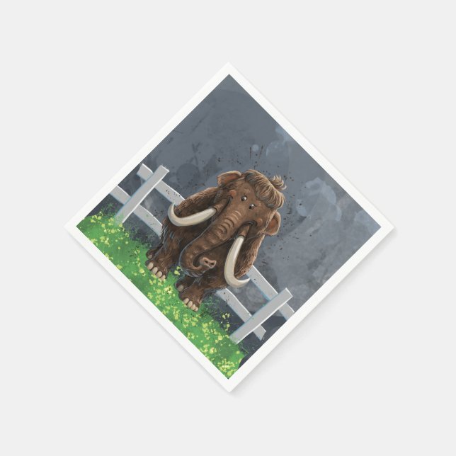 Niedlich Mastodon Serviette (Ecke)