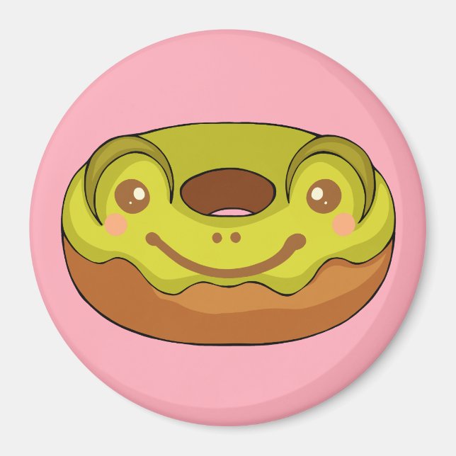 Niedlich Matcha Frog donut Magnet (Vorne)