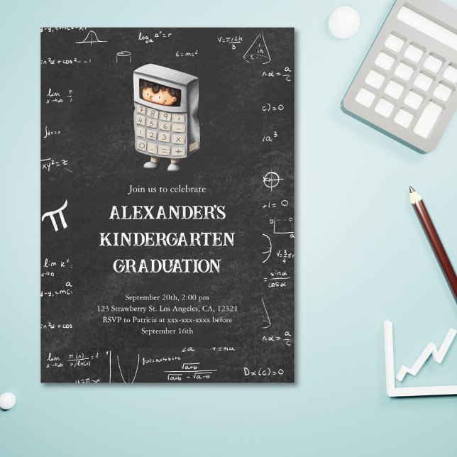 Niedlich Mathe Kids Kindergarten Abschluss Einladung (Von Creator hochgeladen)