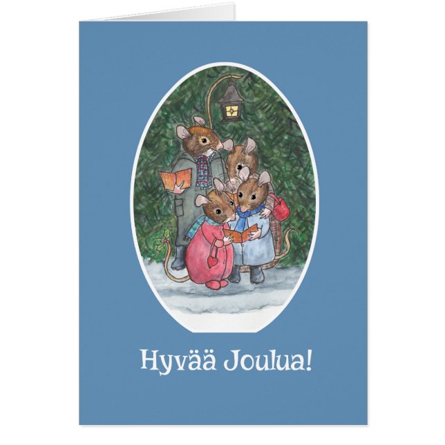 Niedlich Mäuse Carol Singers finnische Gruß (Vorne)