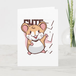 Niedlich Mäuse Hamster Maus Tiergeschenk Karte
