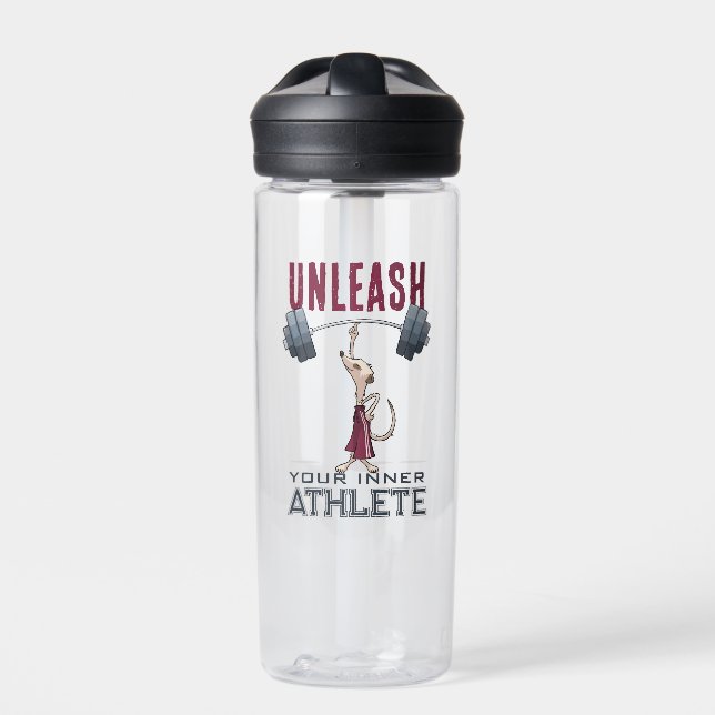 Niedlich Meerkat Entleash Your Inner Athlete Carto Trinkflasche (Vorderseite)