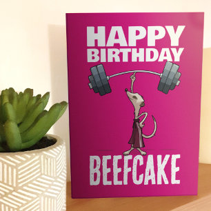 Niedlich Meerkat Happy Birthday Beefcake Gym Carto Karte