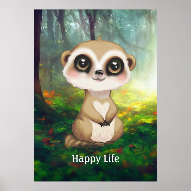 Niedlich Meerkat Poster (Vorne)