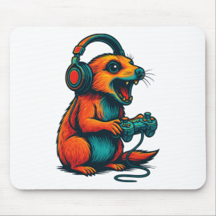 Niedlich Meerkat Video Game Controller Funny Gamer Mousepad