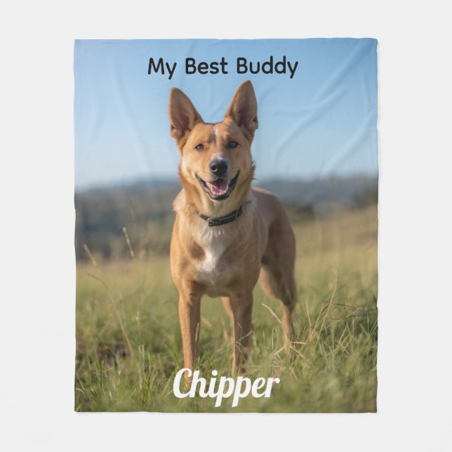 Niedlich mein bester Buddy Cattle Dog Personalisie Fleecedecke (Vorderseite)