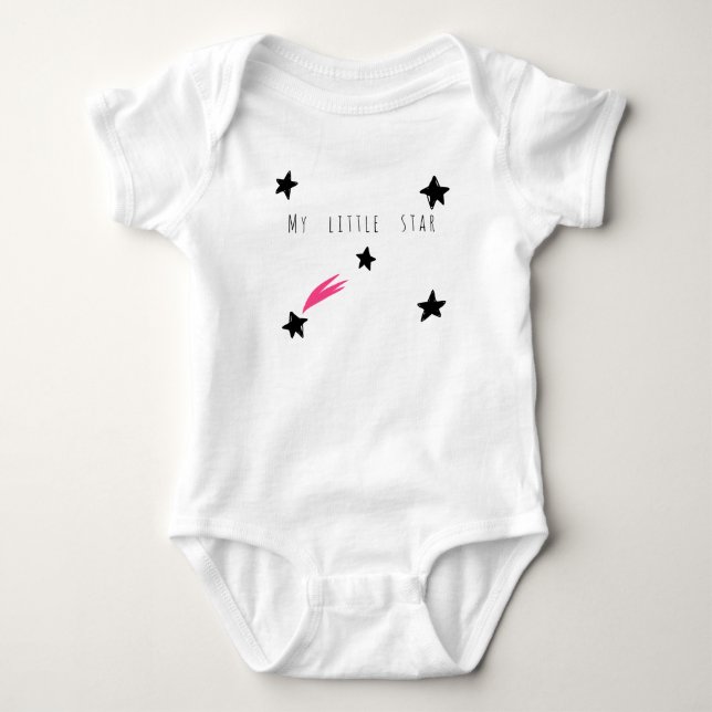 Niedlich mein kleines Star Comet Space Zeichnend M Baby Strampler (Vorderseite)