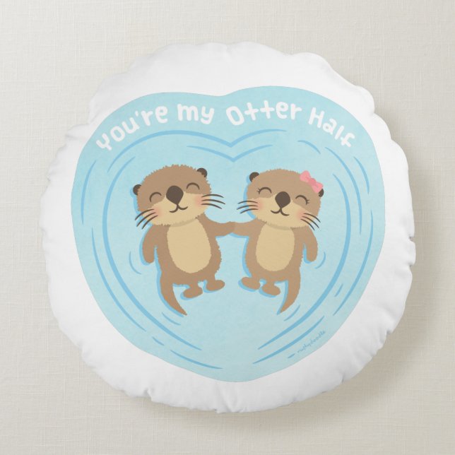 Niedlich mein Otter Halb Pun Liebe Spaß Kissen Kis (Vorderseite)