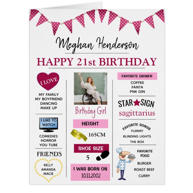 Niedlich Memory Keepake Foto Special Age Birthday (Vorderseite)