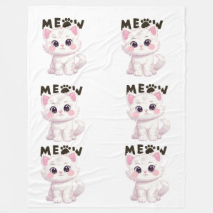 Niedlich Meow Cat Blanket Fleecedecke