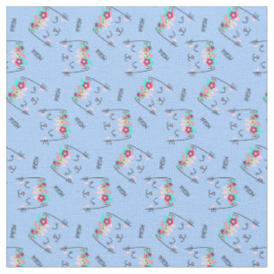 Niedlich Meow Cat mit Floral Halo Stoff