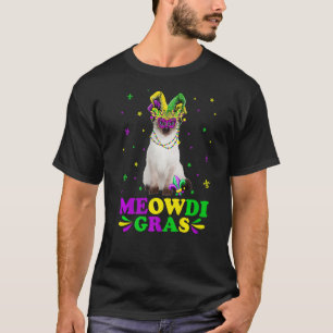 Niedlich Meowdi Gras Siamese Katze Karneval Mask M T-Shirt
