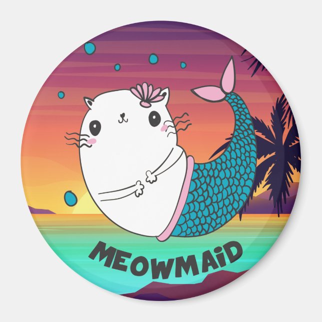 Niedlich Meowmaid Magnet (Vorne)