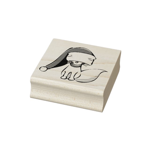 Niedlich Meowy Weihnachten Kätzchen Gummistempel (Stempel)