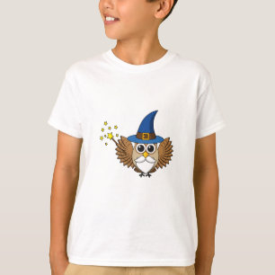 Niedlich Merlin the Wizard Owl Cartoon T-Shirt