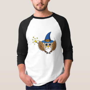 Niedlich Merlin the Wizard Owl Cartoon T-Shirt