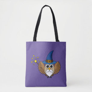 Niedlich Merlin the Wizard Owl Cartoon Tasche