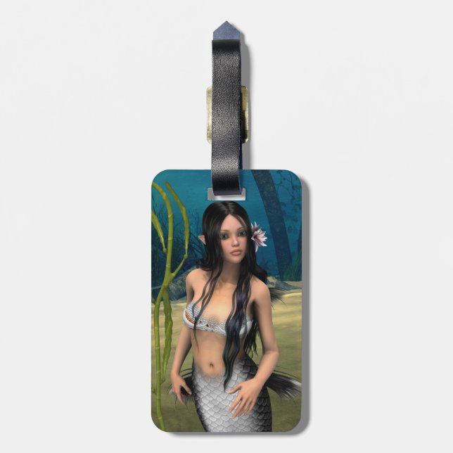 Niedlich Mermaid Gepäckanhänger (Rückseite vertikal)
