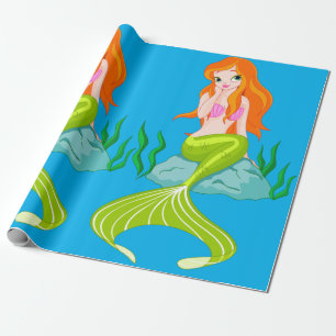 Niedlich Mermaid Girl Geschenkpapier