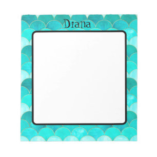 Niedlich Mermaid-Muster Notepad Notizblock