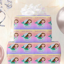 Niedlich Mermaid Rainbow Glitzer Personalisiert Ge