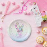 Niedlich Mermaid | Sea Girl's 1st Birthday Party Pappteller<br><div class="desc">Niedliches kleines Mädchenmädchen "1. Geburtstag Party" Meerjungfrau,  komplett mit Geburtstagskuchen und verschiedenen Meereslebewesen,  die sich in den Spaß einbringen. Composite Design von Holiday Hearts Designs.</div>