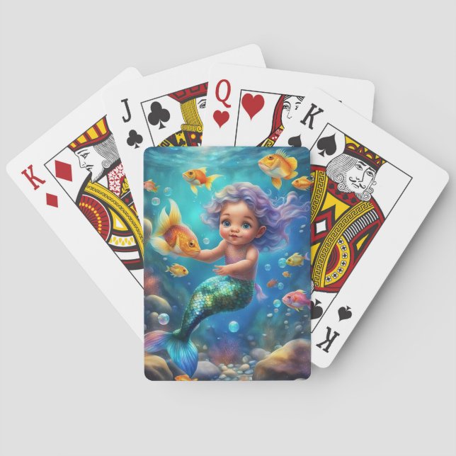 Niedlich Mermaid Spielkarten (Rückseite)