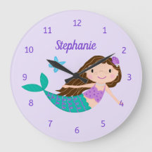 Niedlich Mermaid Whimsical Lila Personalisiert
