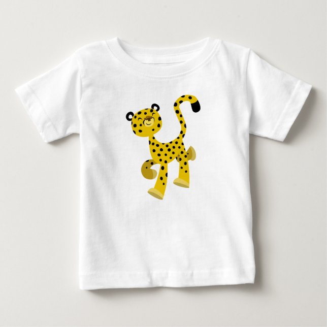 Niedlich Merry Cartoon Cheetah Baby T - Shirt (Vorderseite)