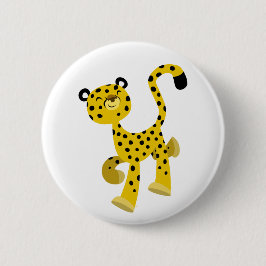 Niedlich Merry Cartoon Cheetah Button
