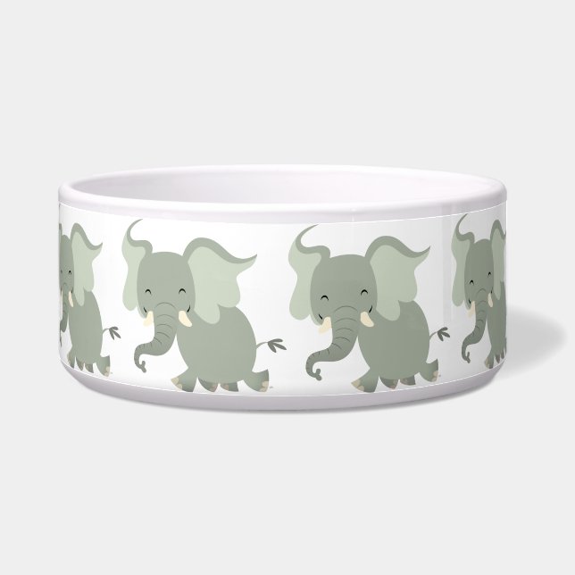 Niedlich Merry Cartoon Elephant Pet Bowl Napf (Links)